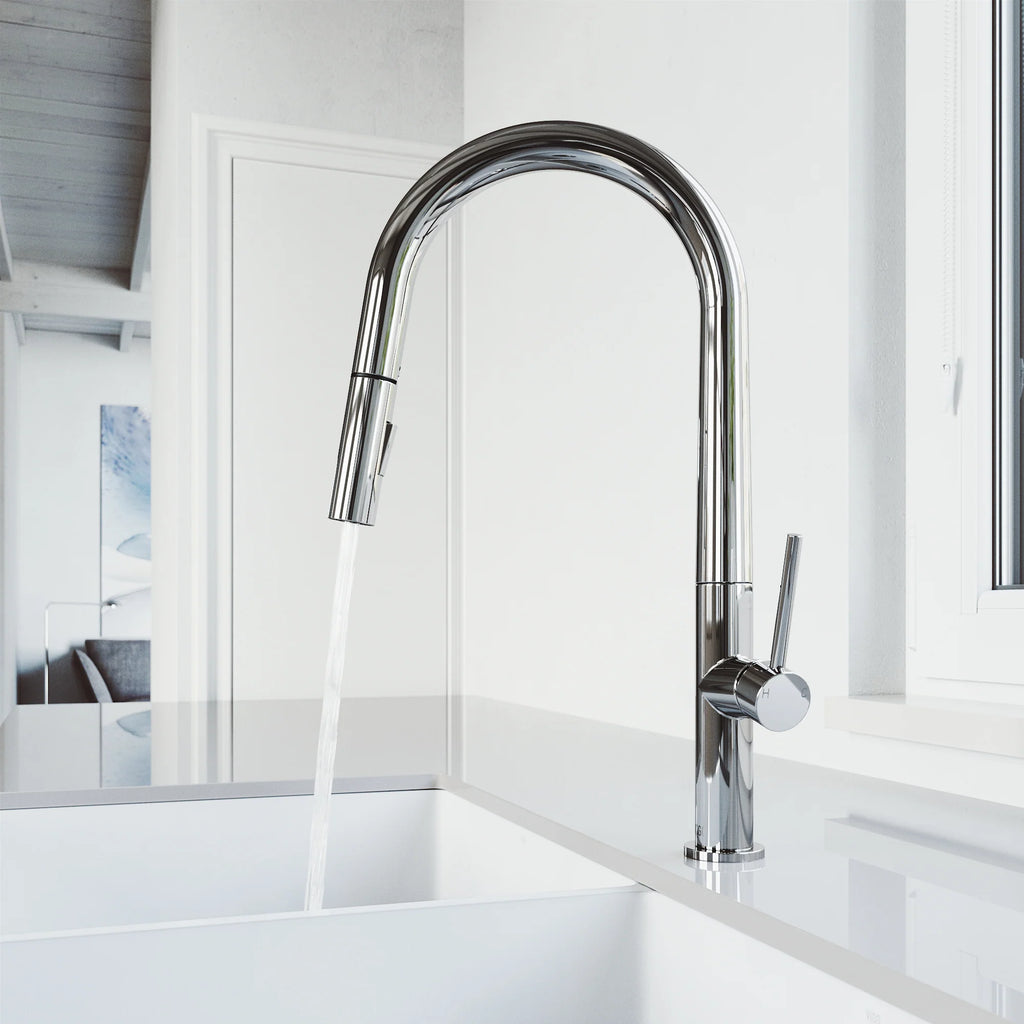 VIGO - Greenwich 18 in. Single Handle Pull-Down Kitchen Faucet In Chrome Finish Model# VG02029CH