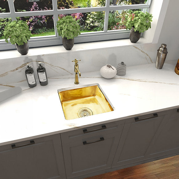 Nantucket Sinks Square Brass Undermount Bar/Prep Sink Model# SQRB-7SM