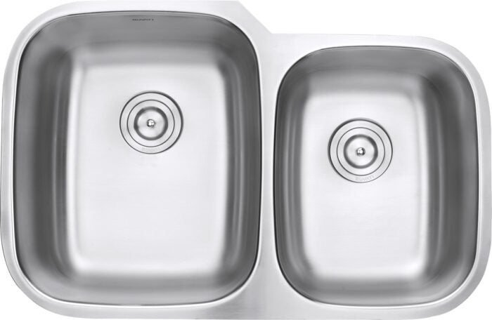 Parmi Model: RVM4310 Ruvati 32-inch Undermount 60/40 Double Bowl 16 Gauge Stainless Steel Kitchen Sink – RVM4310
