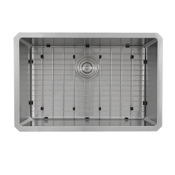 Nantucket Sinks - Pro Series Stainless Steel Undermount Small Radius Corners Rectangle Single Bowl Kitchen Sink, 16 Gauge Model# SR2818-16