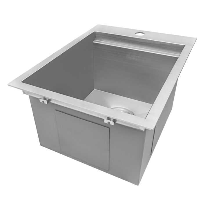 Merino Ruvati 15" x 20" Marine Grade T-316 Workstation Top Mount RV Boat Outdoor Sink Stainless Steel – Model# RVQ5210