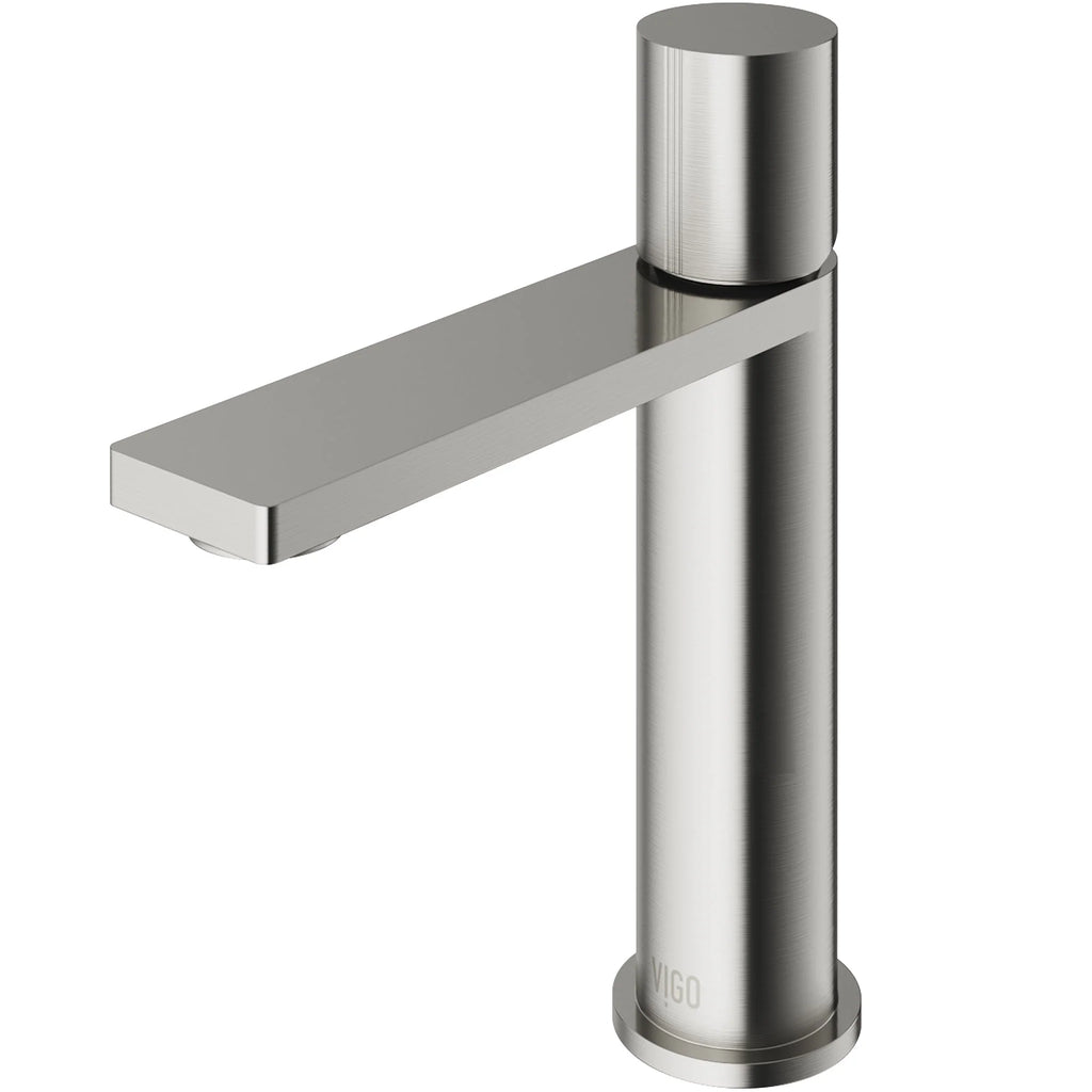 VIGO - Elan Single Hole Bathroom Faucet In Brushed Nickel Model# VG01045BN