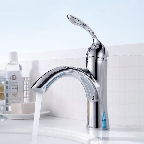 Oakland Single Handle Bathroom Sink Faucet with Pop Up Drain in Chrome Model# KSB1106C