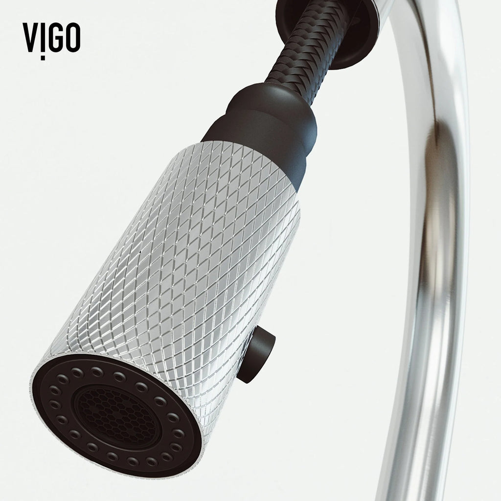 VIGO - Bristol Pull-Down Single Lever Kitchen Faucet In Stainless Steel Model# VG02033ST