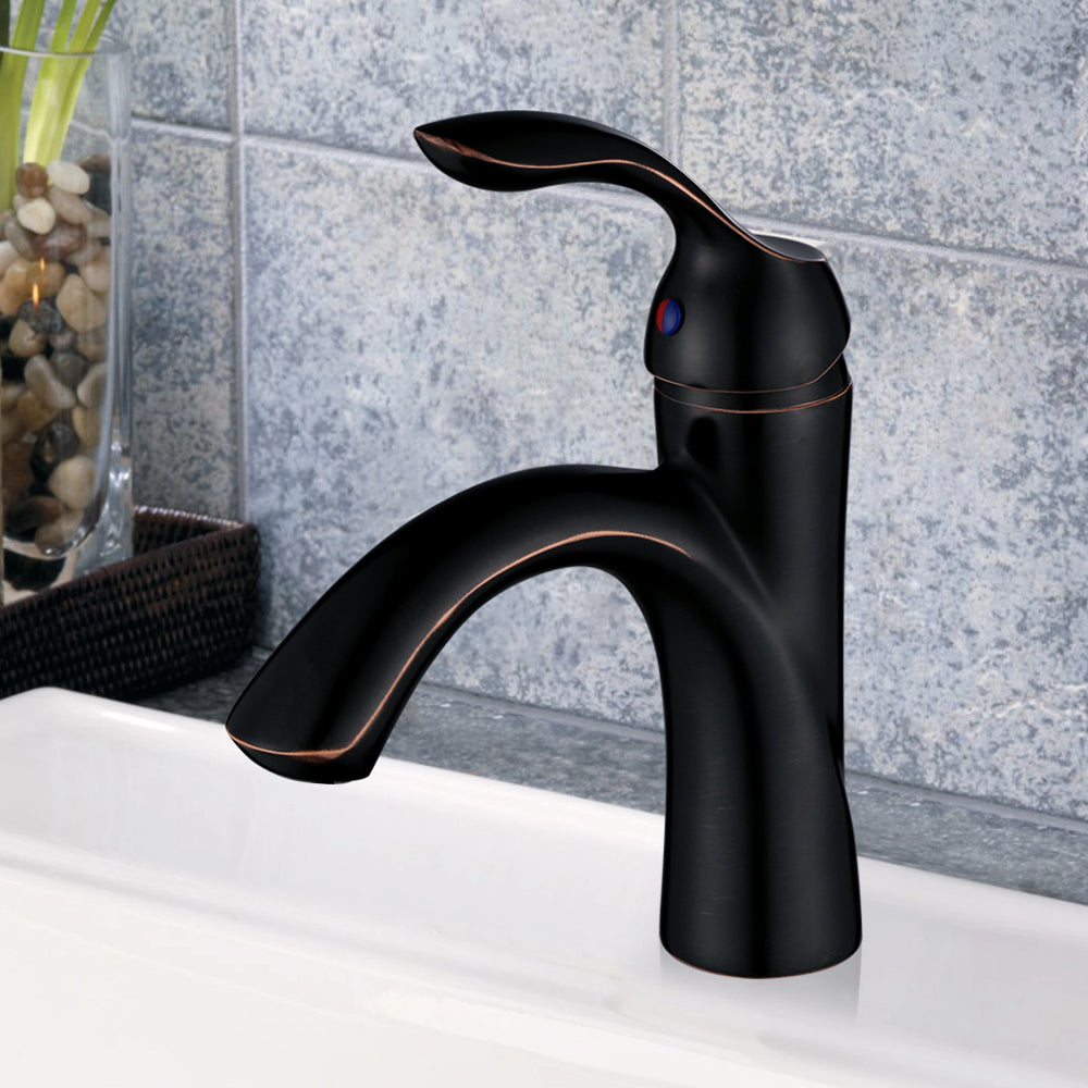Oakland Single Handle Bathroom Sink Faucet with Pop Up Drain in Oil Rubbed Bronze Model# KSB1106RB