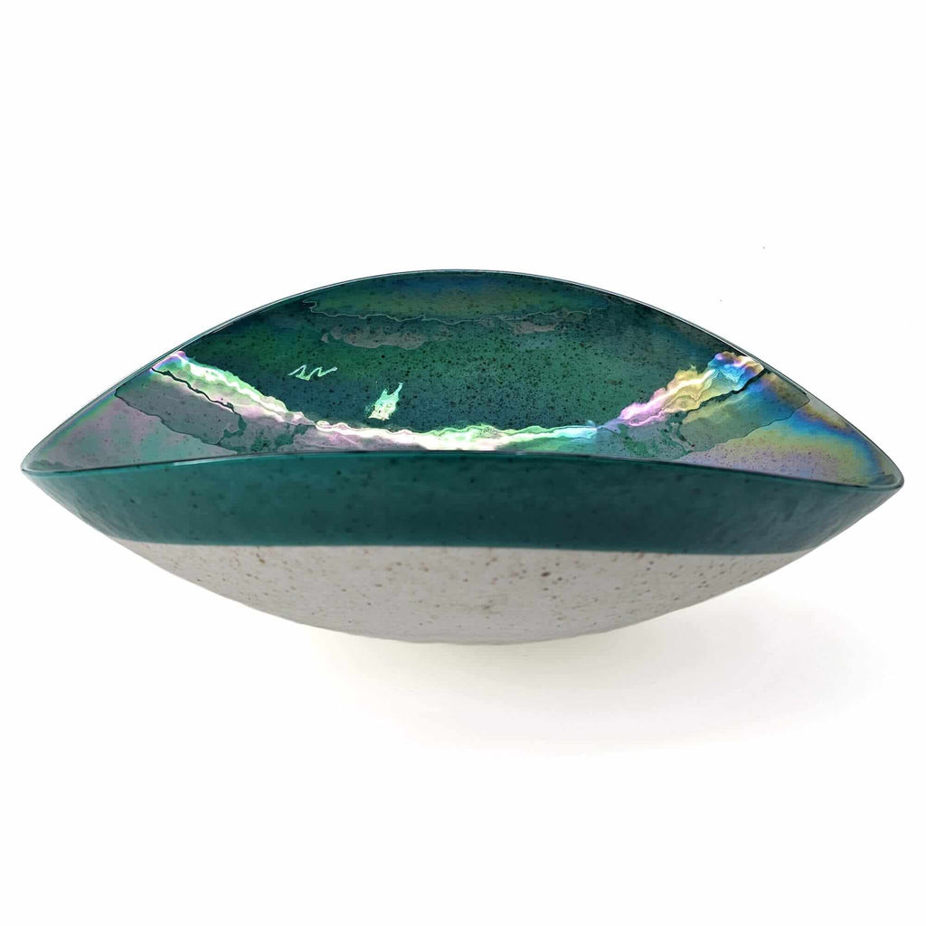 Murano Model: RVB3056 Ruvati 19 inch Murano Glass Art Vessel Seashell Decorative Pattern Bathroom Sink – Seafoam Green – RVB3056 Color