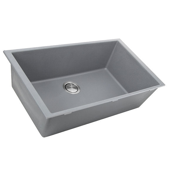 Nantucket Sinks -33" Undermount Granite Composite Sink In Titanium Color Model# PR3320-TI-UM