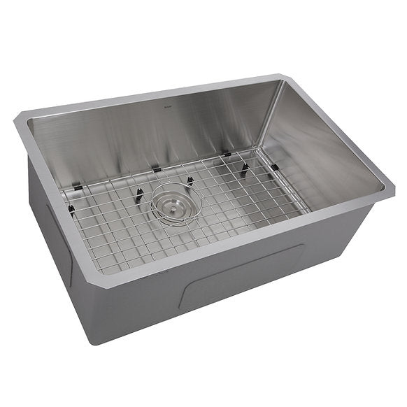 Nantucket Sinks Pro Series Rectangle Single Bowl Undermount Small Radius Corners Stainless Steel Kitchen Sink, 16 Gauge Model# SR3018