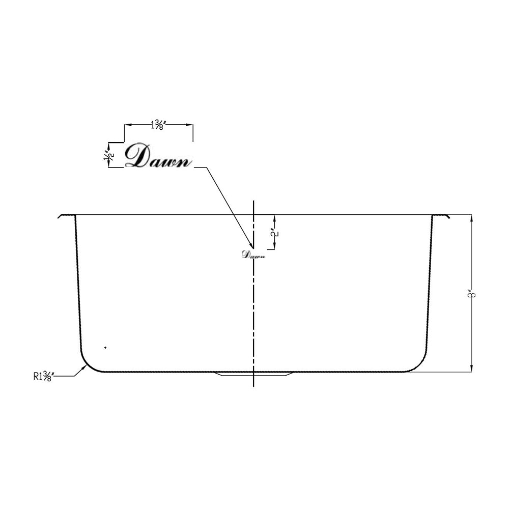 Dawn Single Bowl Topmount Bar Sink Model# 3233
