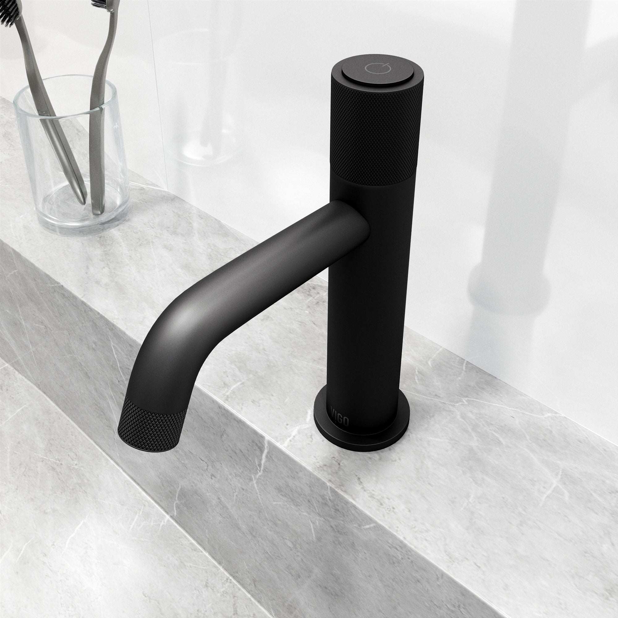 VIGO - Apollo Single Hole Bathroom Faucet In Matte Black Model# VG01048MB