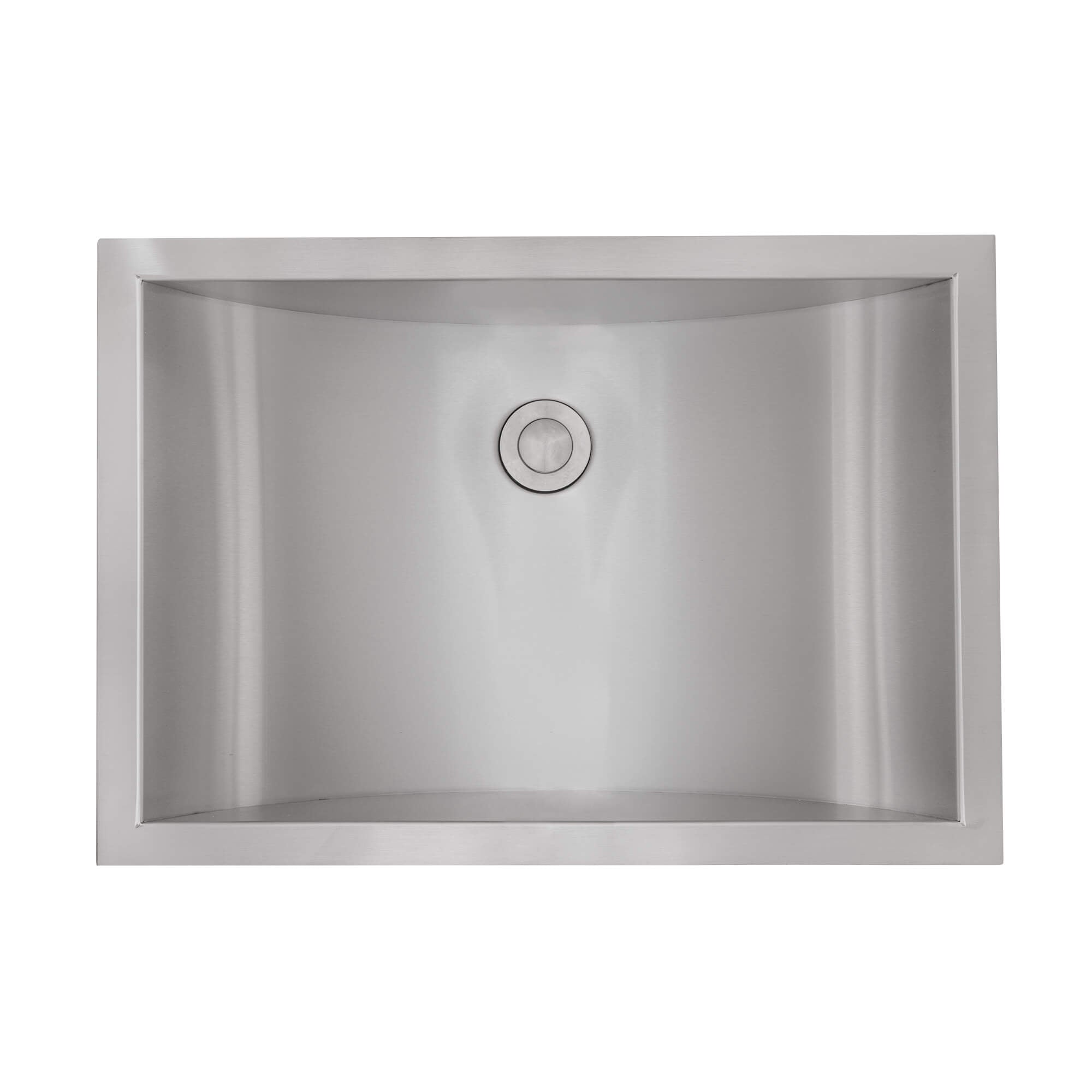 Ariaso Ruvati 20 x 14 inch Semi-Recessed Drop-in Topmount Brushed Stainless Steel Rectangular Bathroom Sink – Model# RVH6211ST