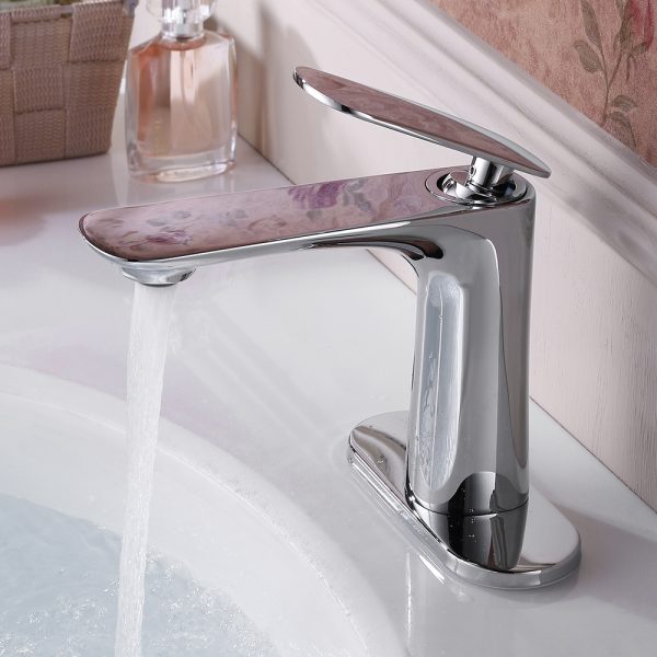 Oakland Single Handle Bathroom Sink Faucet with Pop Up Drain in Chrome Model# KSB1106C