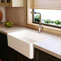 Oakland 24″ Single Bowl Porcelain Apron Farm Sink in White Model # KPF2418W-CB