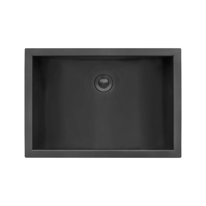 Ariaso  Ruvati 16" x 13" Gunmetal Black Undermount Bathroom Sink Stainless Steel – Model# RVH6106BL