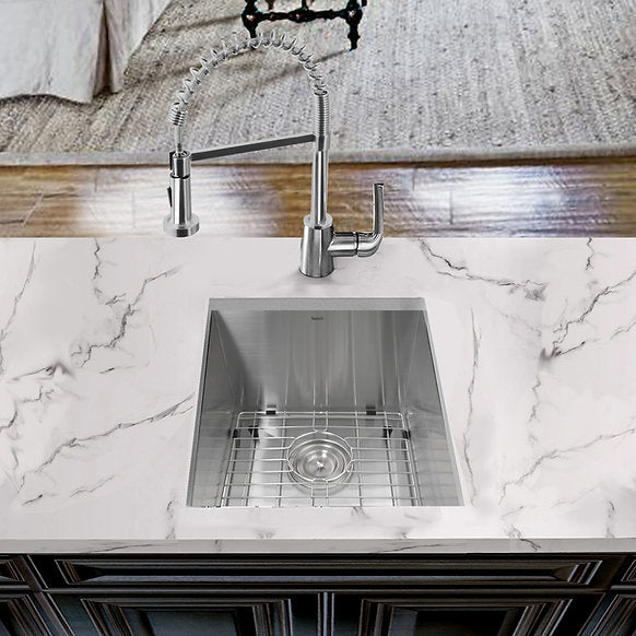 Nantucket Sinks - 15" Pro Series Rectangle Undermount Zero Radius Stainless Steel Bar/Prep Sink Model# ZR1815