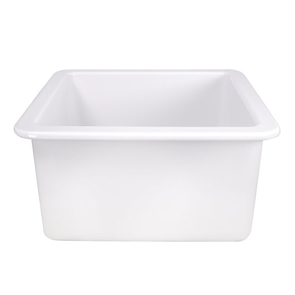 Nantucket Sinks - 18" Undermount Or Top Mount Fireclay Kitchen/Bar/Prep Sink Model# Wellfleet-1818W