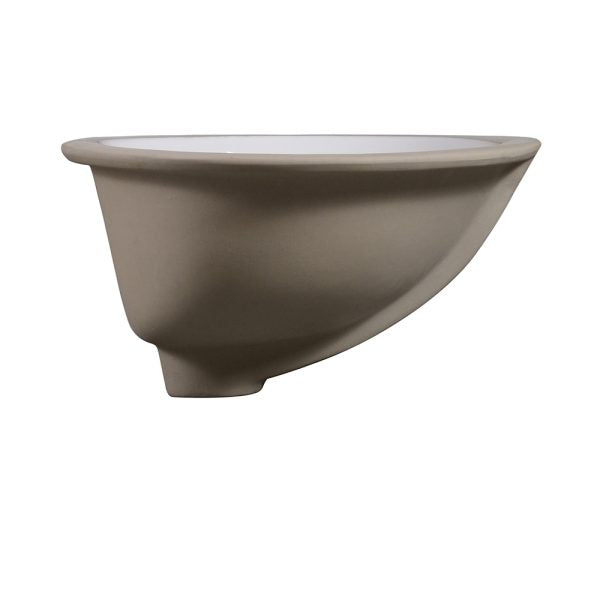 Oakland 15″ x 12″ White Oval Undermount Ceramic Bathroom Sink with Overflow Drain – Model# LVU1512W