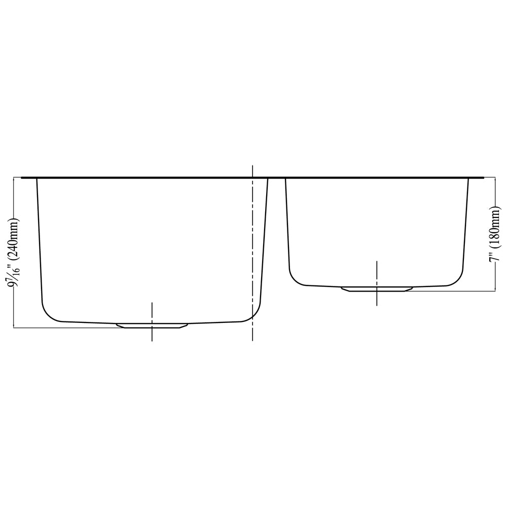 Dawn 30" Stainless Steel Unequal Double Bowl Undermount Kitchen Sink Model# ASU110R