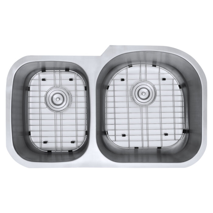 Parmi Model: RVM4605 Ruvati 34-inch Undermount 40/60 Double Bowl 16 Gauge Stainless Steel Kitchen Sink – RVM4605
