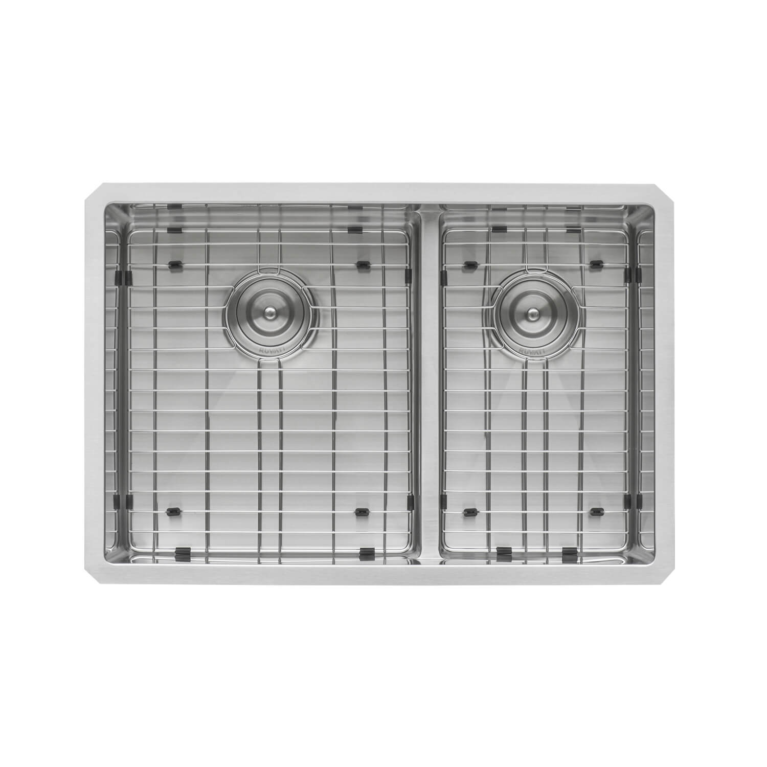 Urbana Ruvati 28-inch Low-Divide Undermount 60/40 Double Bowl Rounded Corners 16 Gauge Stainless Steel Kitchen Sink – Model # RVH7255
