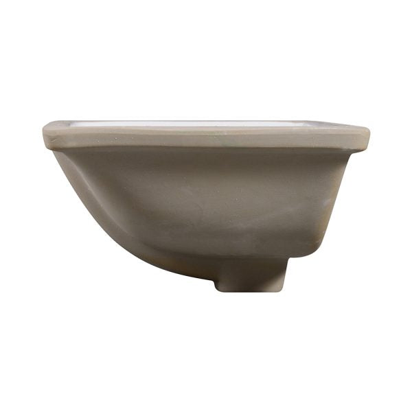 Oakland 16″ x 11″ White Rectangular Undermount Ceramic Bathroom Sink with Overflow Drain – Model# LVU1611-W