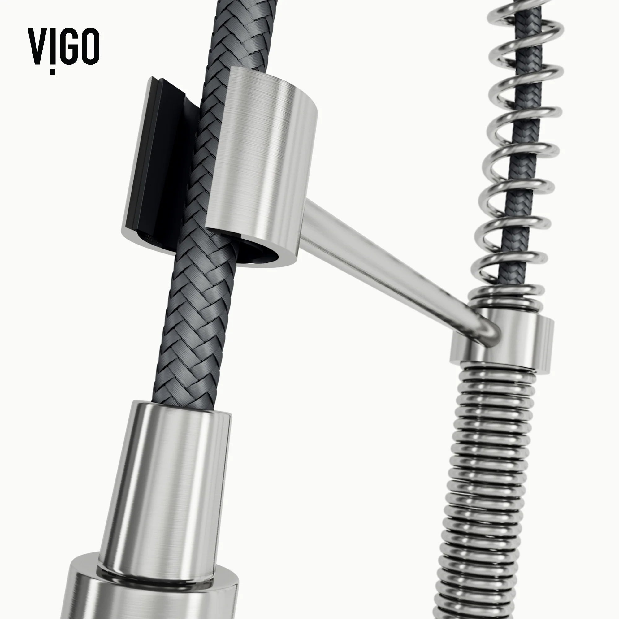 VIGO - Edison 19" Single Handle Smart Pull-Down Touchless Kitchen Faucet With Spring In Stainless Steel Finish Model# VG02001STS