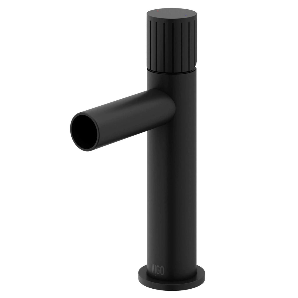 VIGO - Ashford Single Hole Bathroom Faucet In Matte Black Model# VG01052MB