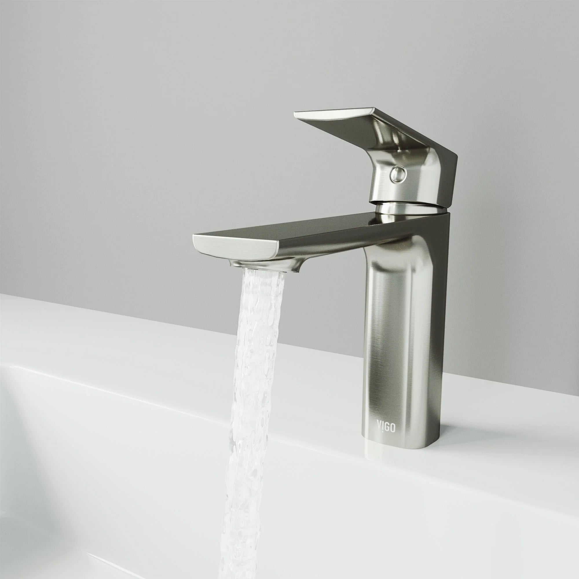 VIGO - Davidson Single Hole Single Lever Bathroom Faucet In Brushed Nickel Model# VG01043BN