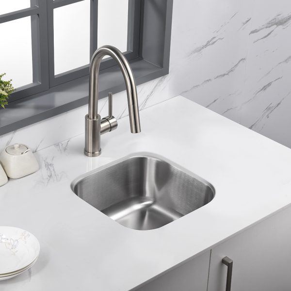 Oakland 16″ Undermount 18 Gauge Stainless-Steel Single Bowl Bar/Prep Sink Model# KSU1616