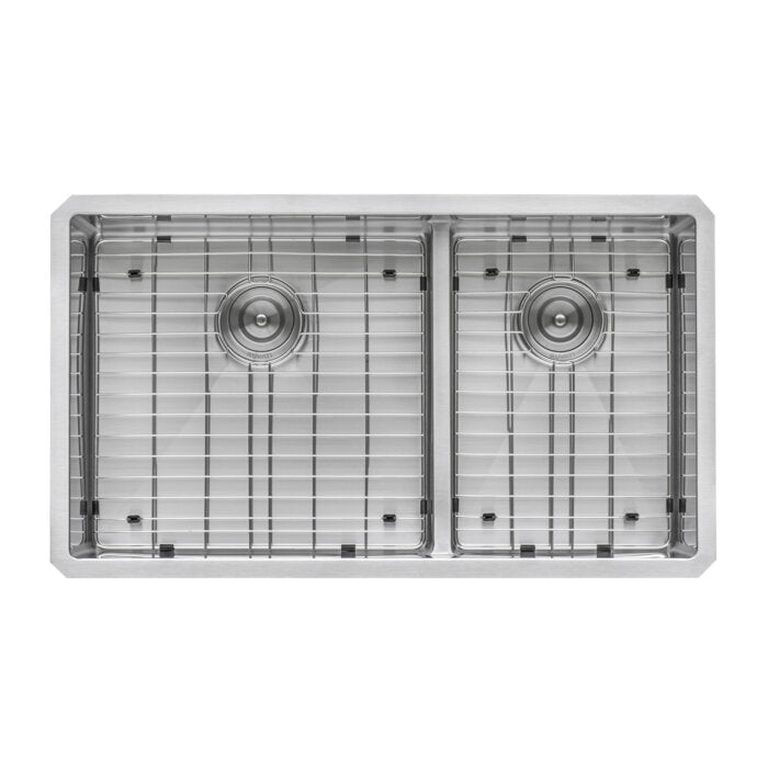 Urbana Model: RVH7417 Ruvati 36-inch Low-Divide Undermount 60/40 Double Bowl 16 Gauge Stainless Steel Kitchen Sink – Model# RVH7417