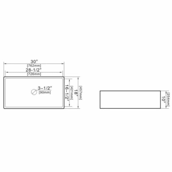 Oakland 30"X18"' Single Bowl Porcelain Apron Farm Sink in White Model # KPF3018W-CB