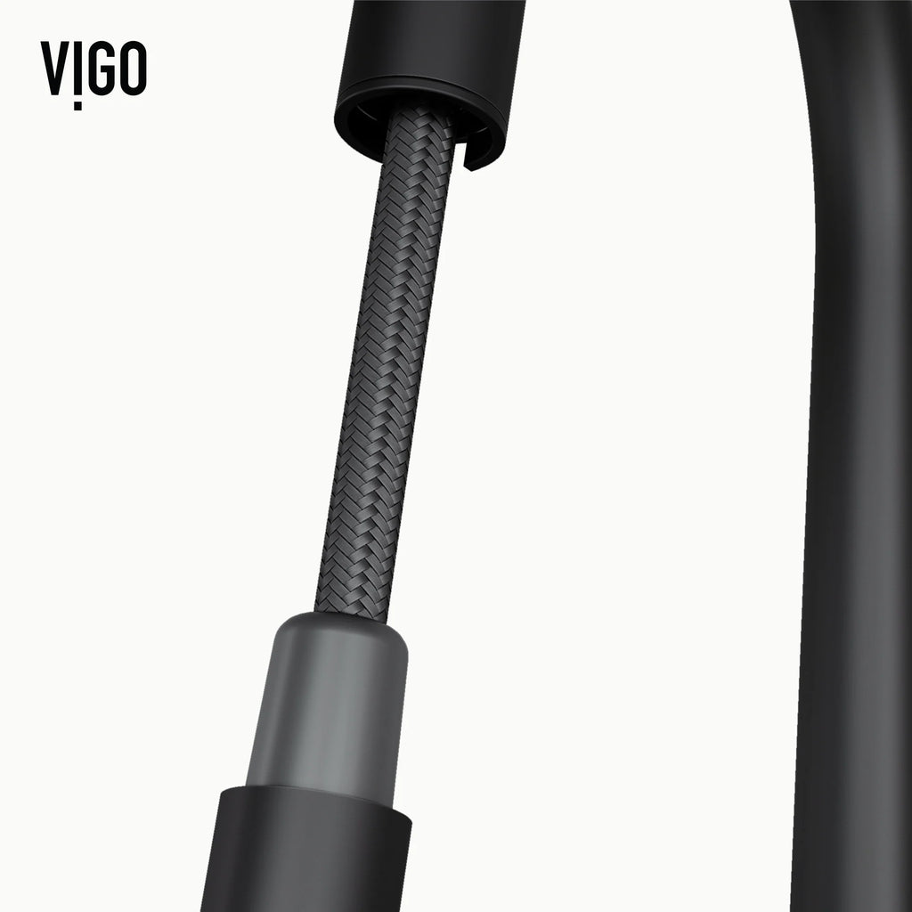 VIGO - Greenwich 18 in. Single Handle Smart Pull-Down Touchless Sensor Kitchen Faucet In Matte Black Finish Model# VG02029MBS
