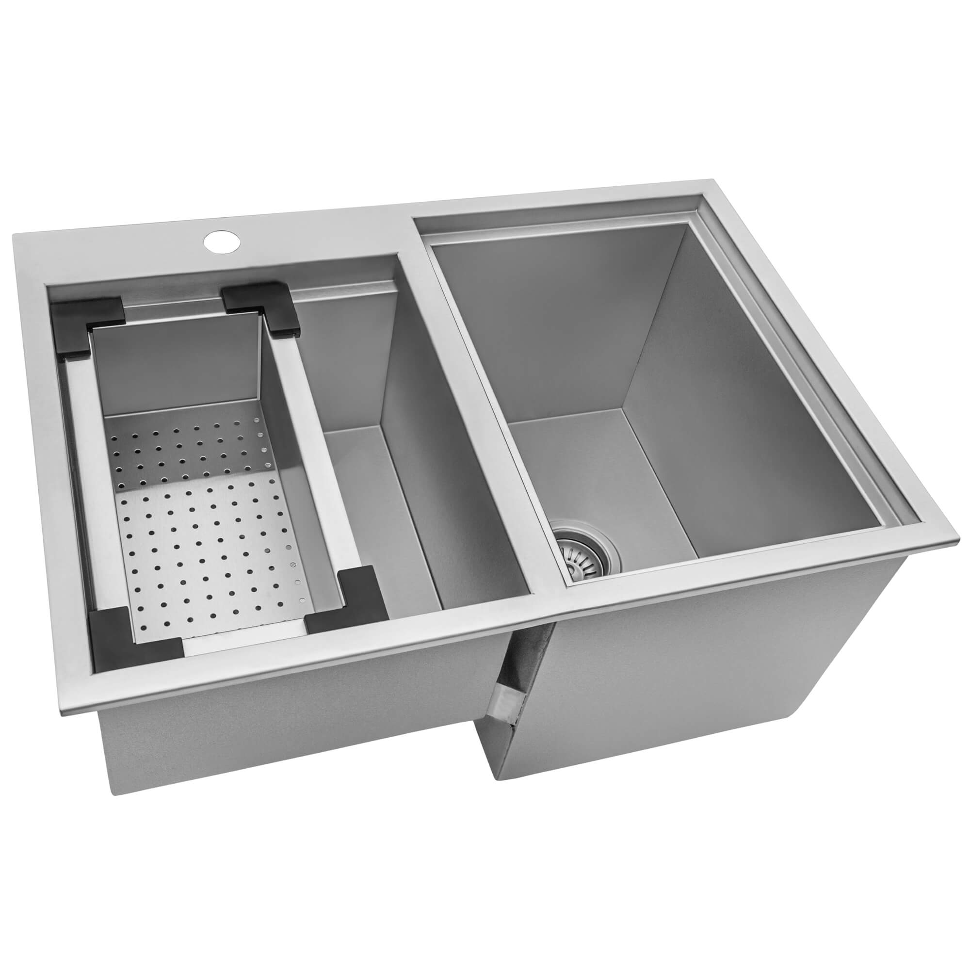 Merino Model: RVQ6290 Ruvati Insulated Ice Chest and Outdoor Sink 29 x 20 inch BBQ Workstation Topmount T-316 Stainless Steel – RVQ6290
