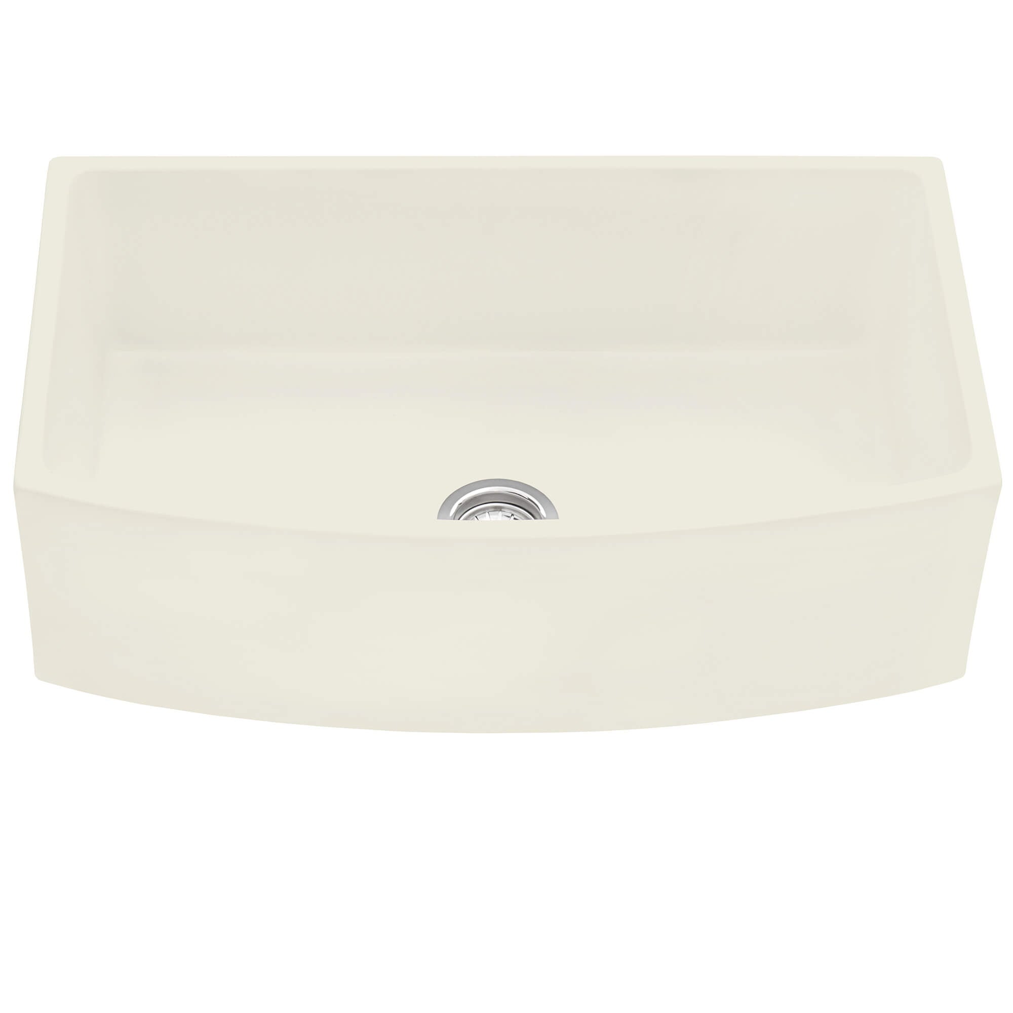 Fiamma Model: RVL2398BS Ruvati 33 inch Fireclay White Farmhouse Kitchen Sink Bow Front Curved Apron Single Bowl – RVL2398BS