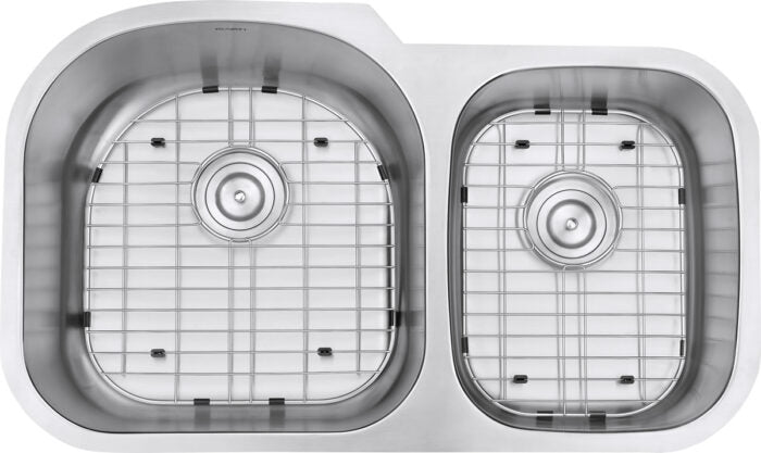 Parmi Model: RVM4600 Ruvati 34-inch Undermount 60/40 Double Bowl 16 Gauge Stainless Steel Kitchen Sink – RVM4600