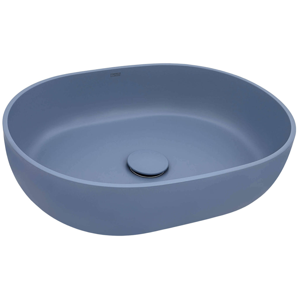 Canali Model: RVB2119LE Ruvati 19-inch Pacific Blue epiStone Solid Surface Modern Bathroom Vessel Sink – RVB2119LE