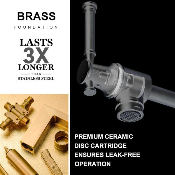 Oakland Two Handle Pot Filler Faucet in Brushed Nickel – Model# KSPF312BN