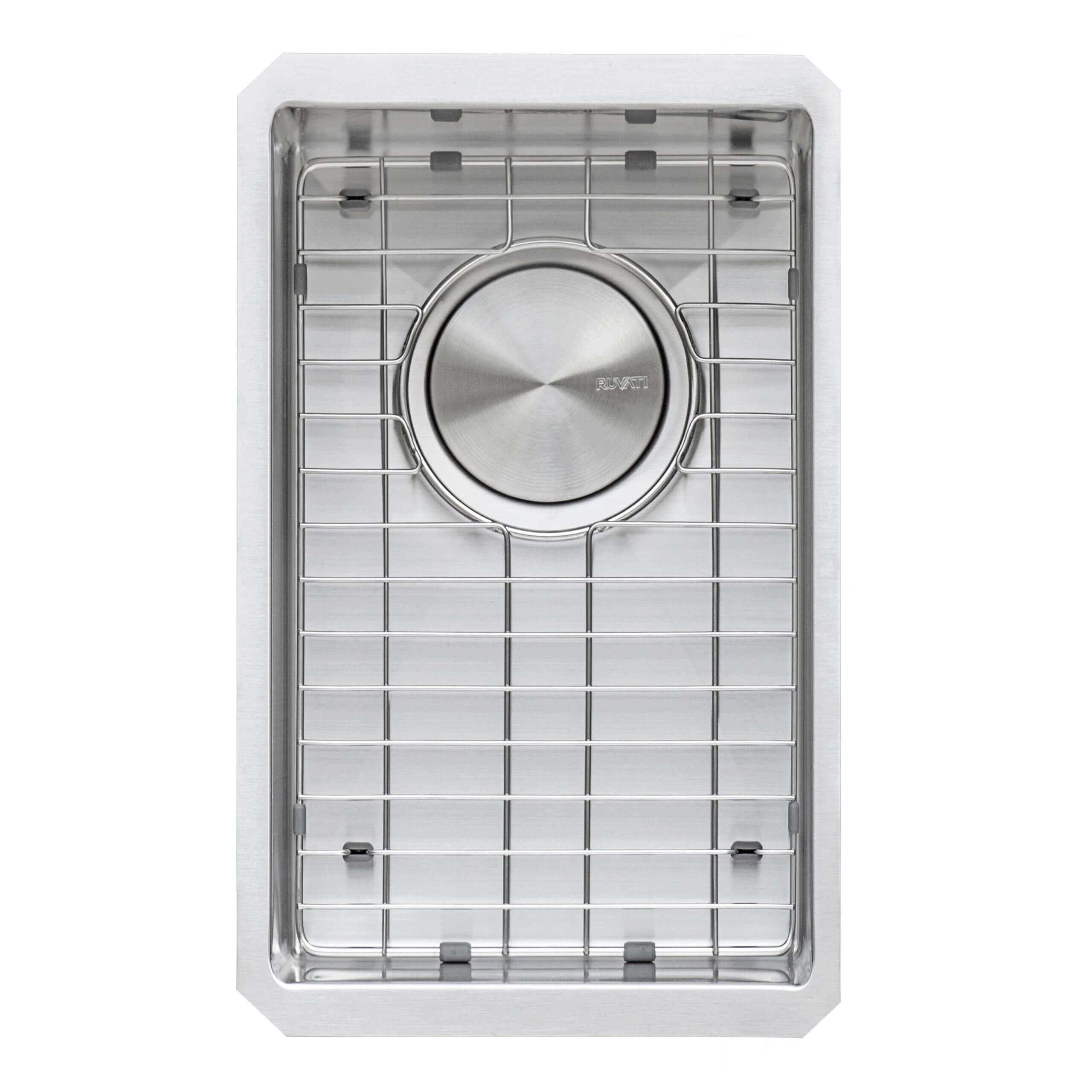 Gravena Ruvati 10" Undermount Bar Prep 16 Gauge Kitchen Sink Round Corners Stainless Steel Single Bowl – Model# RVH7010