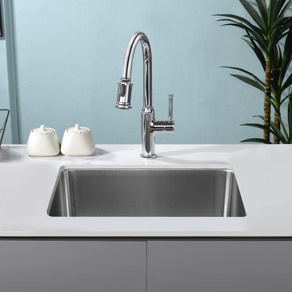 Oakland 18 Gauge 23″ Undermount Stainless Steel Single Bowl Small Radius (1-1/2") Kitchen Sink Model# KSU23189L