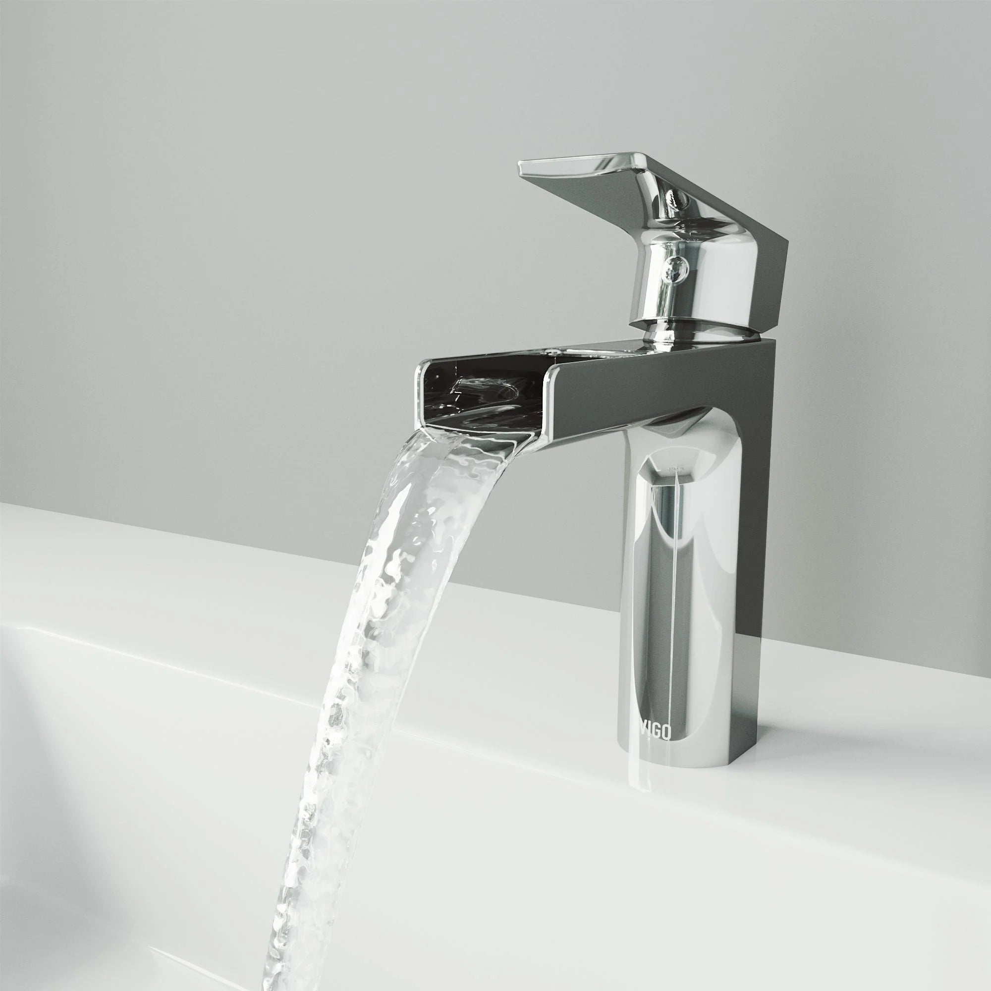 VIGO - Amada Single Hole Open Spout Bathroom Faucet&nbsp;In Chrome Finish Model# VG01042CH