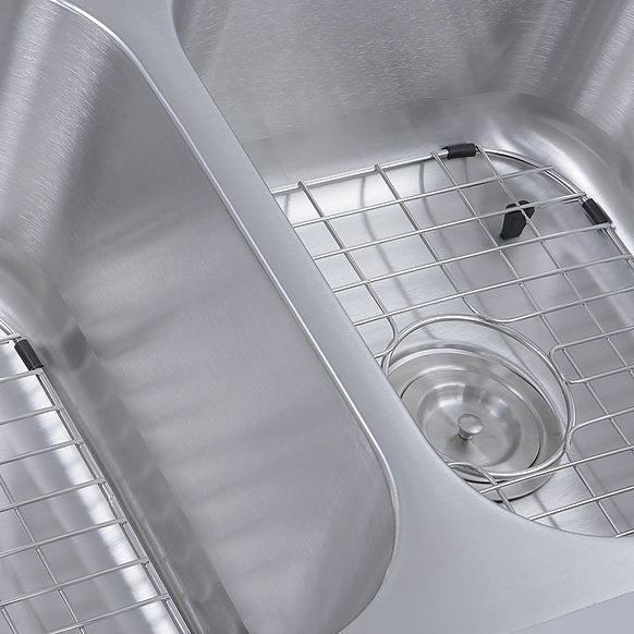 Nantucket Sinks 32-1/2" Double Bowl Equal Undermount Stainless Steel Kitchen Sink, 16 Gauge  Model# NS10i-16