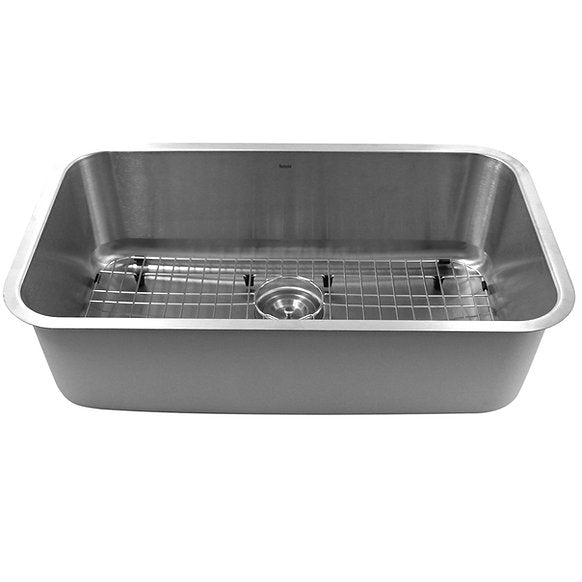 Nantucket Sinks - 30" Large Rectangle Single Bowl Undermount Stainless Steel Kitchen Sink Model# NS3018-10-16