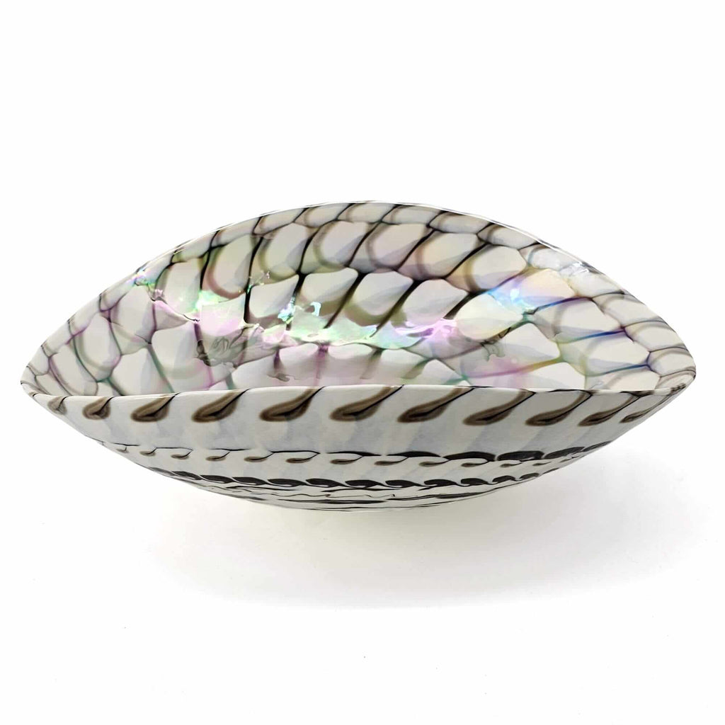 Murano Model: RVB3022 Ruvati 19 inch Murano Glass Art Vessel Seashell Decorative Pattern Bathroom Sink – Nautilus Brown – RVB3022