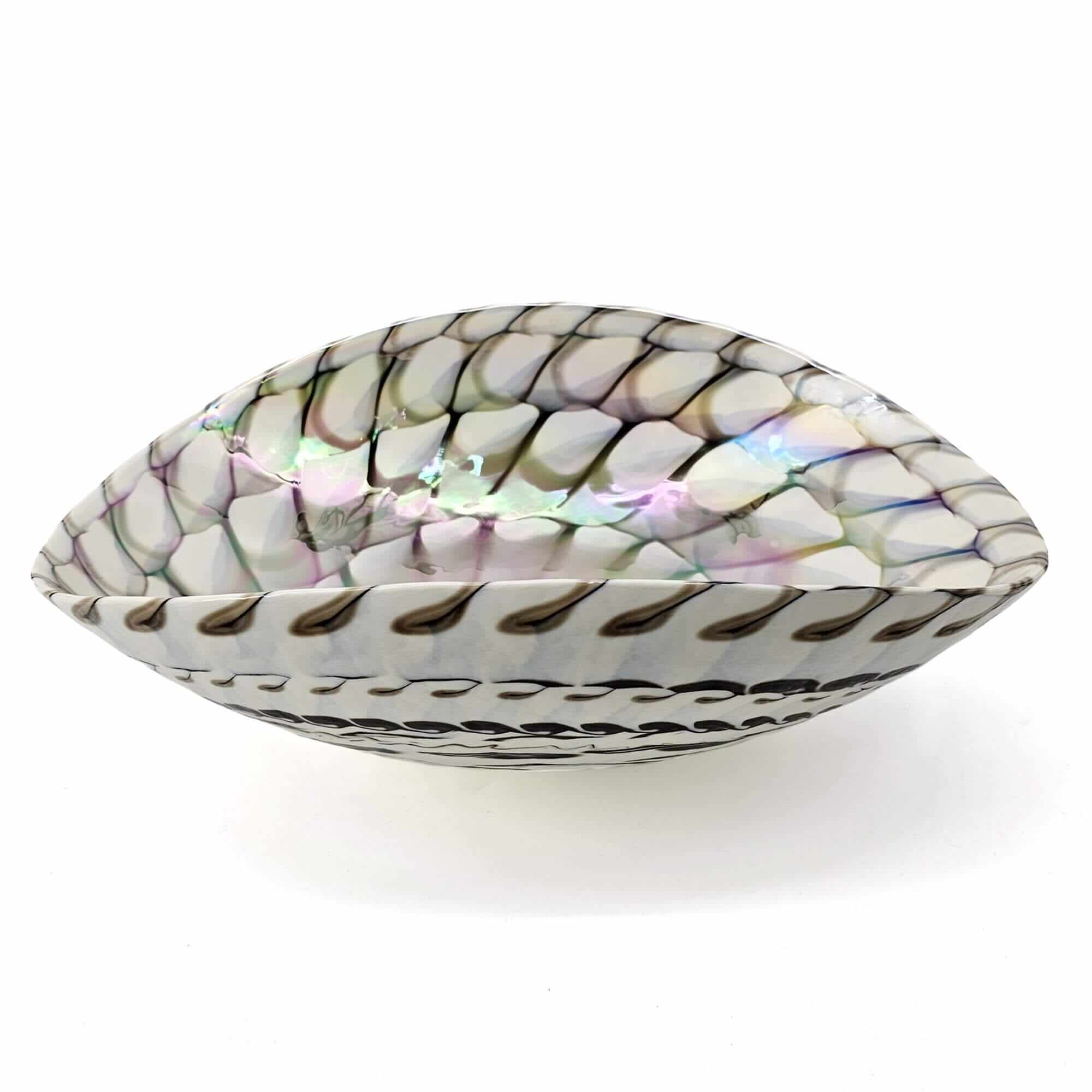 Murano Model: RVB3022 Ruvati 19 inch Murano Glass Art Vessel Seashell Decorative Pattern Bathroom Sink – Nautilus Brown – RVB3022