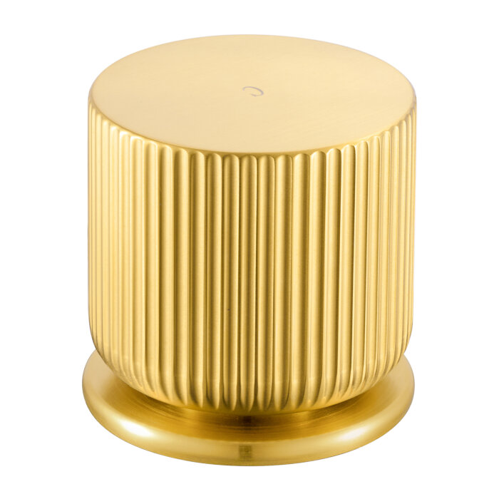 Fabio Model: RVF5238SG Ruvati Fabio Two Handle Widespread Fluted Knob Arc Round Neck Bathroom Faucet in Brushed Gold – RVF5238SG