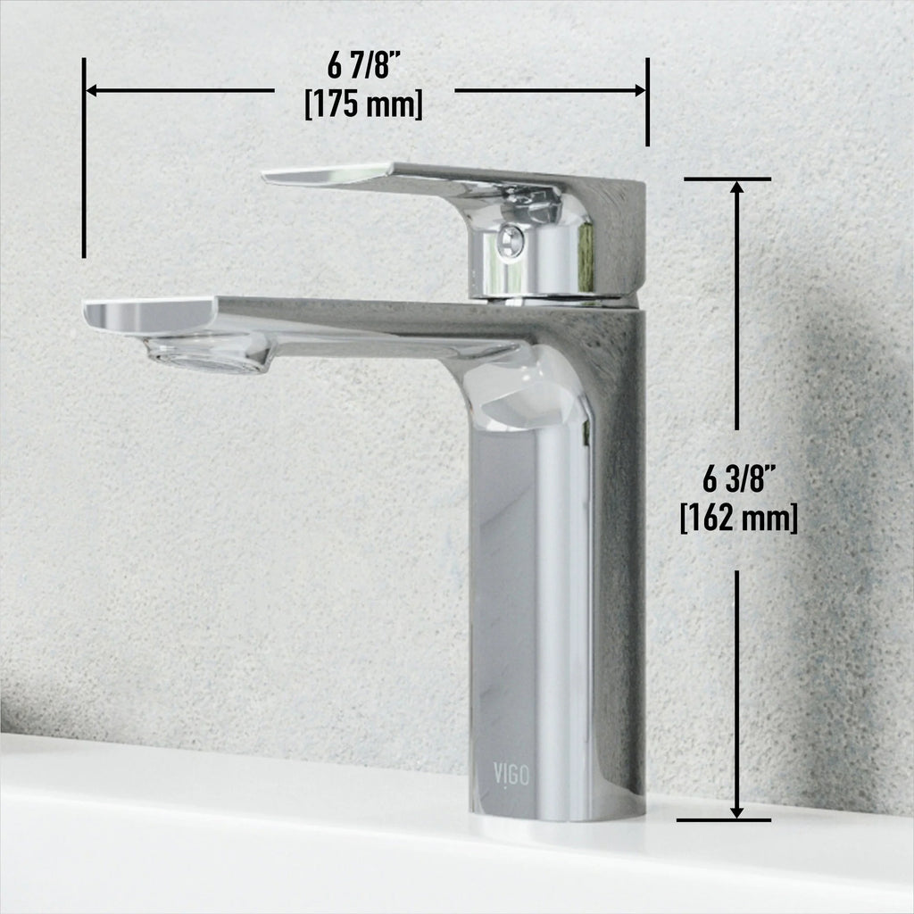 VIGO - Davidson Single Hole Single Lever Bathroom Faucet In Chrome Model# VG01043CH