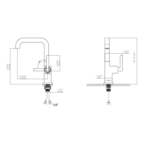 Oakland Single Handle Bathroom Sink Faucet with Pop Up Drain in Brushed Nickel Model# KSB1142BN