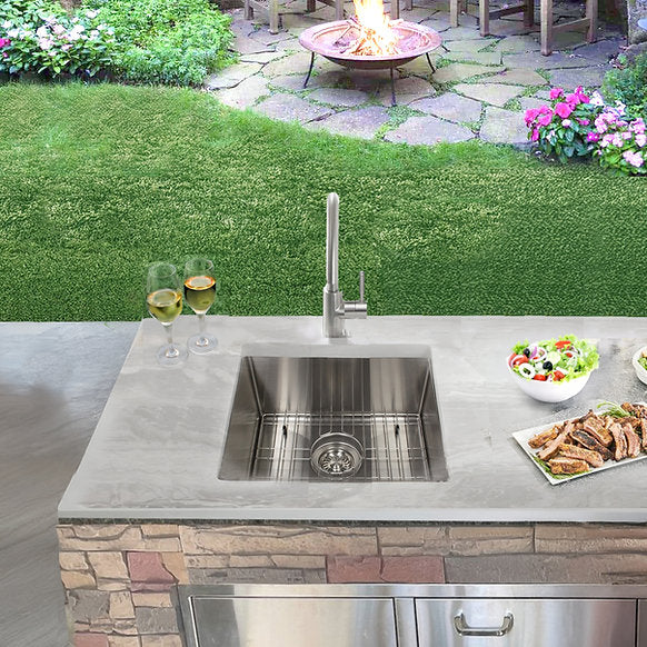 Nantucket Sinks - 19" Stainless Steel Undermount Outdoor Use Sink Model# AW1919-16
