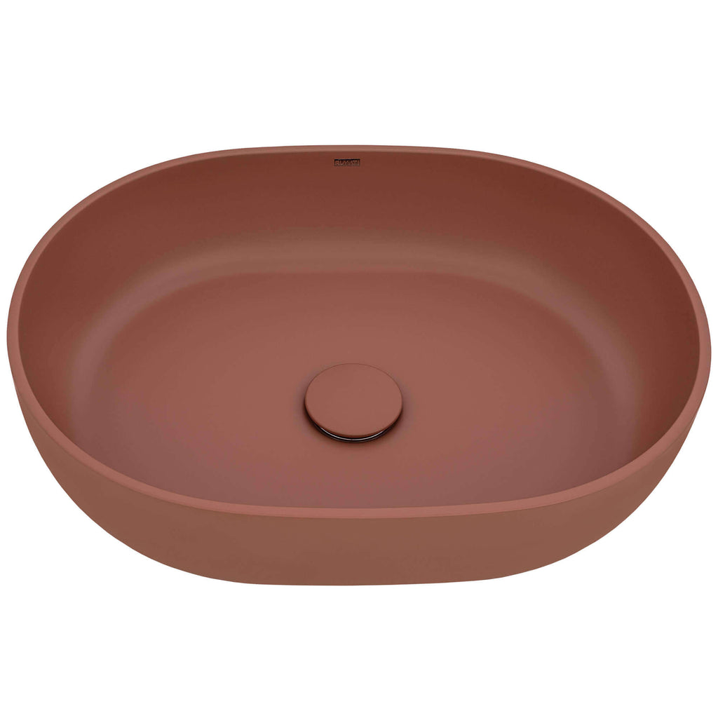 Canali Model: RVB2119TL Ruvati 19-inch Sedona Clay Pink epiStone Solid Surface Bathroom Vessel Sink – RVB2119TL