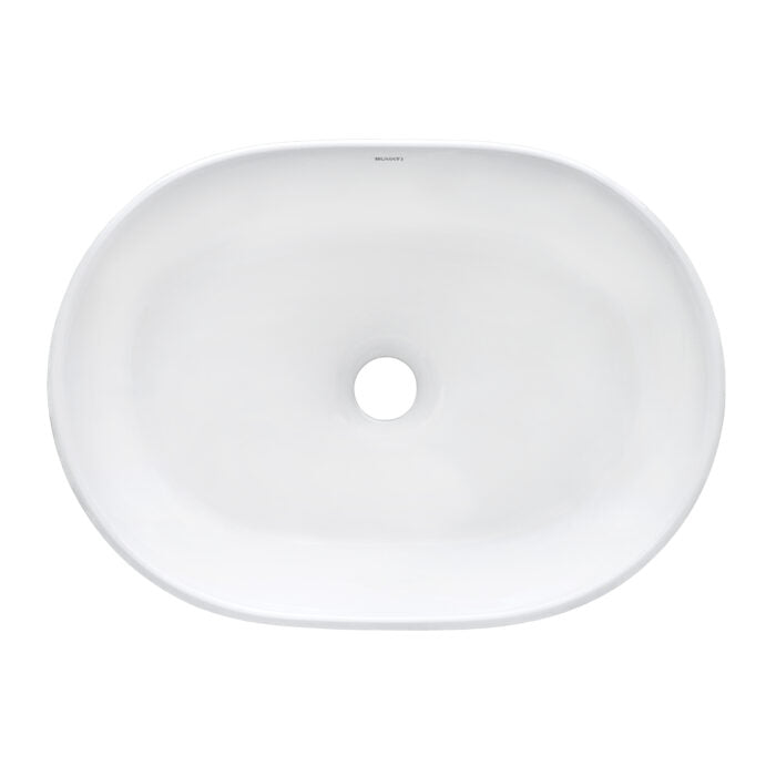 Vista Ruvati 19 x 14" Bathroom Vessel Sink White Oval Above Counter Vanity Porcelain Ceramic – Model# RVB0419
